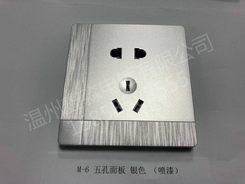五孔面板 银色